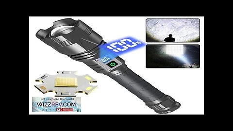 XHP360 6000LM Strong Light LED Flashlight TYPE-C USB Digital Battery Display Highlight Review