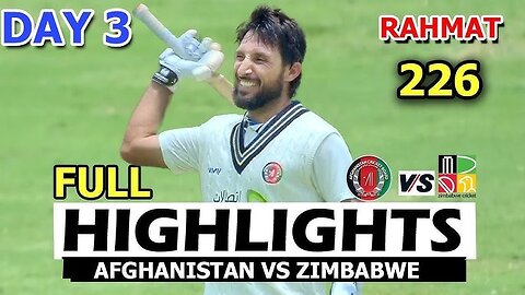 ZIM vs AFG: रहमत शाह के 139 रनों की बदौलत अफगानिस्तान ने की वापसी, जिम्बाब्वे #cricket#afg#zim#spots