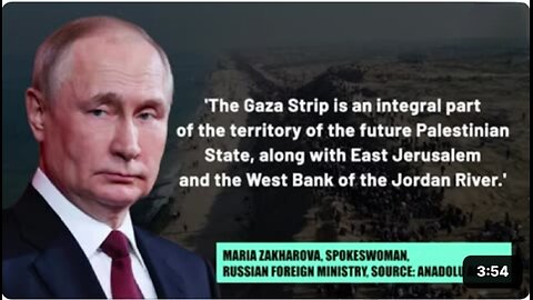 'Palestine Belongs To Palestinians'- Putin's Fiery Defence Of Gaza;