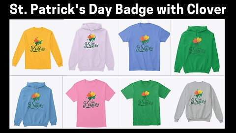 St. Patrick's Day Badge with Clover