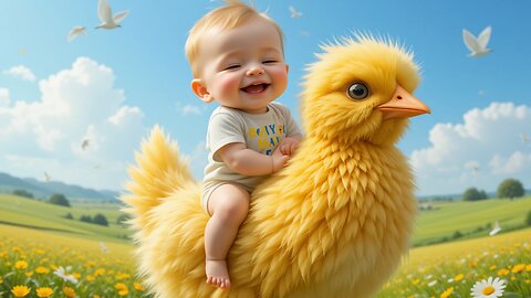 Sunny Days: Baby and Chick Create Joyful Memories! ☀️🐥🌷