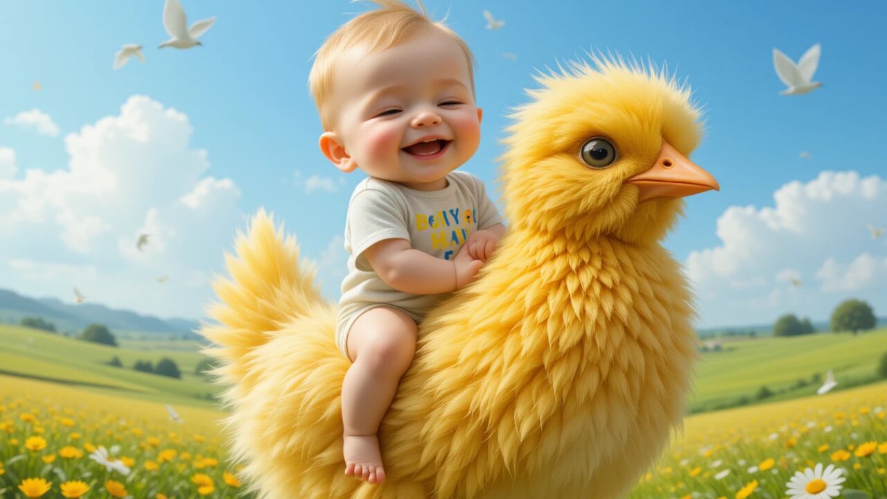 Sunny Days: Baby and Chick Create Joyful Memories! ☀️🐥🌷