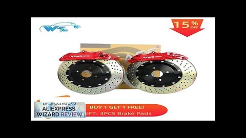 KOKO RACING Car Brake Kit 4 Pot Brake Caliper 330*28mm Drilled Brake Review