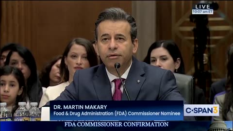 FDA Commisioner Nominee Dr Marty Makary's opening statement at Senate hearing