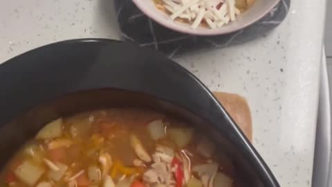 Comfort food meets clean: Cozy Chicken Tortilla-less Soup!