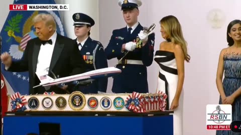 Donald and Melania Trump dance to YMCA at the Commander in Chief Inauguration Ball