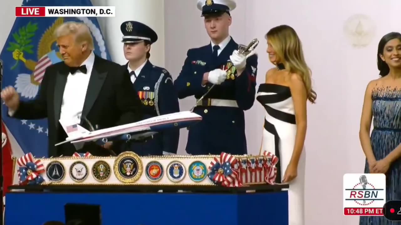 Donald and Melania Trump dance to YMCA at the Commander in Chief Inauguration Ball