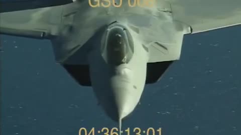 F-22 Raptor firing its 20mm Vulcan rotary cannon