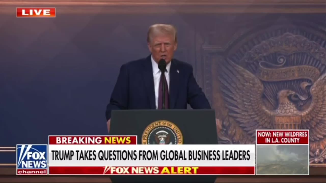 President Trump Discusses Ukraine During WEF Speech
