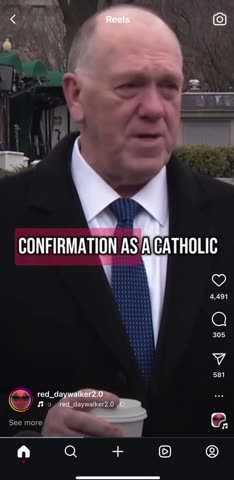 Tom Homan responded to the Pope