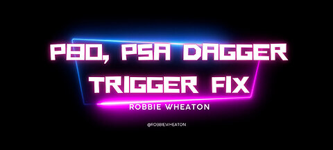 P80 PSA Dagger Trigger Fix