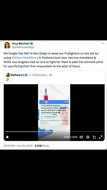 We fought like Hell in San Diego to keep our firefighters on the job by suing @MayorToddGloria