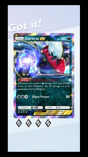 Pokémon TCG Pocket Darkrai ex 2nd Wonder Pick