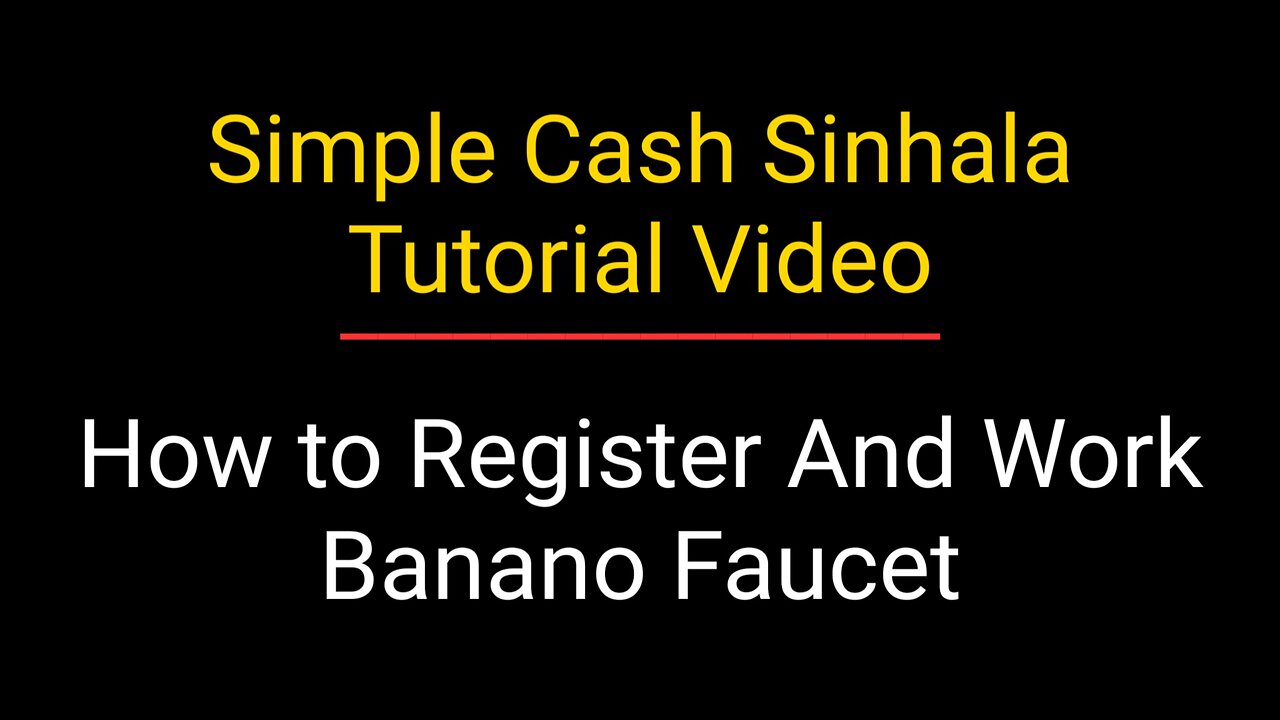 How to Register And Work Banano Faucet?
