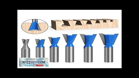 LAVIE 6pcs 12mm 1/2" 1/4" Shank Dovetail Router Bits Set 14 Degree Review