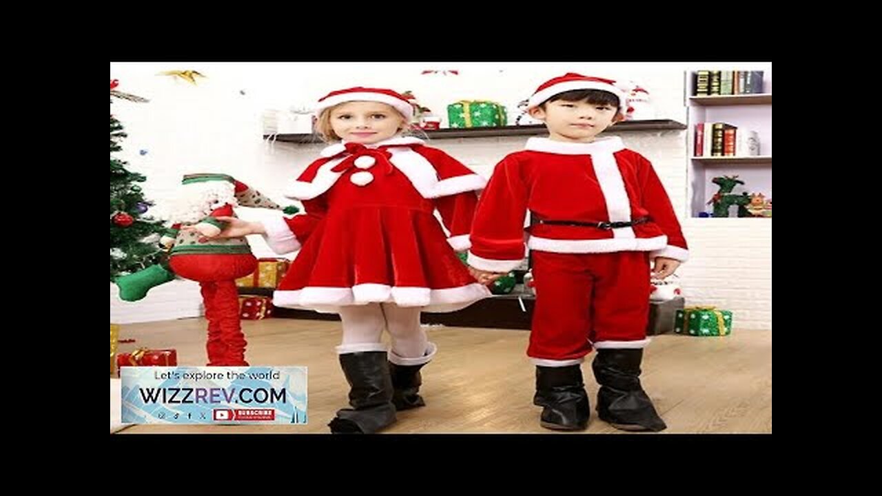 Kids Child Christmas Cosplay Costume Santa Claus Baby Xmas Outfit Set Dress Review