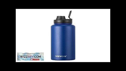 40 oz Insulated Water Bottle Stainless Steel with Wide Mouth Lid Blue Review