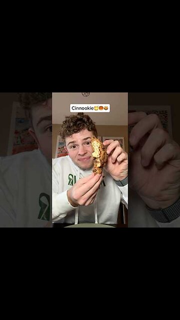 Eating a Cinnamon Roll Inside of a Cookie!