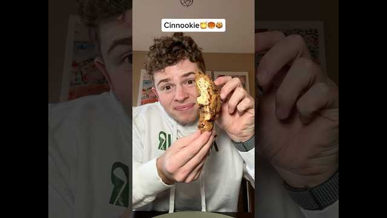 Eating a Cinnamon Roll Inside of a Cookie!