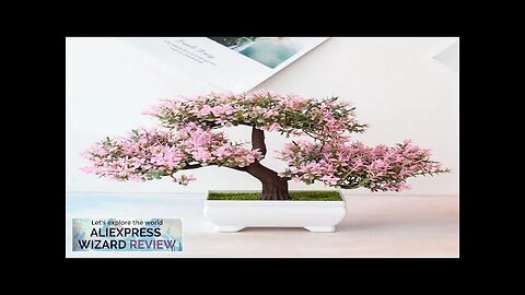 Artificial Plants Bonsai Small Tree Pot Fake Plant Flowers Potted Ornaments Review