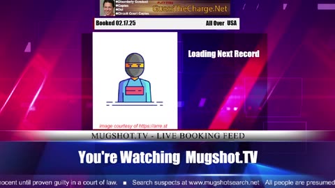 Mugshot TV - Live Arrest Booking Video Stream