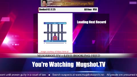 Mugshot TV - Live Arrest Booking Video Stream