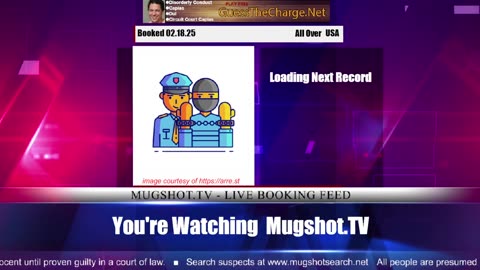 Mugshot TV - Live Arrest Booking Video Stream