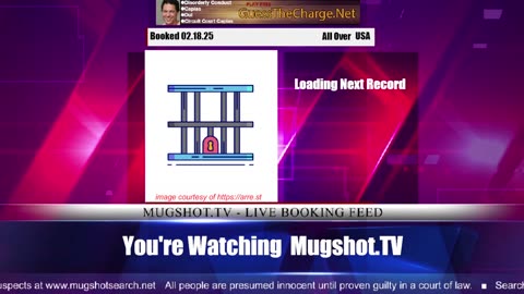 Mugshot TV - Live Arrest Booking Video Stream