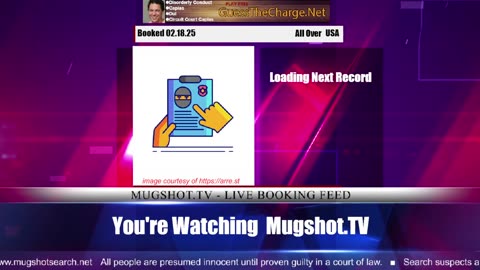 Mugshot TV - Live Arrest Booking Video Stream