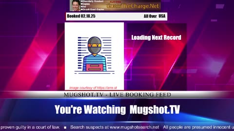 Mugshot TV - Live Arrest Booking Video Stream