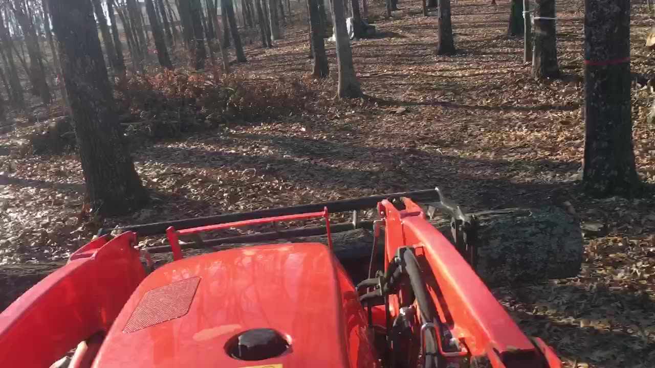 Transporting Log with Kubota MX6000