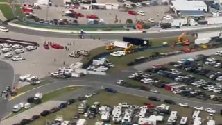 View from Air Force One during President Trump’s flyover at the Daytona 500