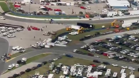 View from Air Force One during President Trump’s flyover at the Daytona 500