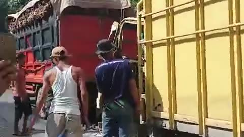 rescue truck driver during a series of accidents