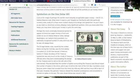 The Federal Reserve Free Masonry and the Dollar