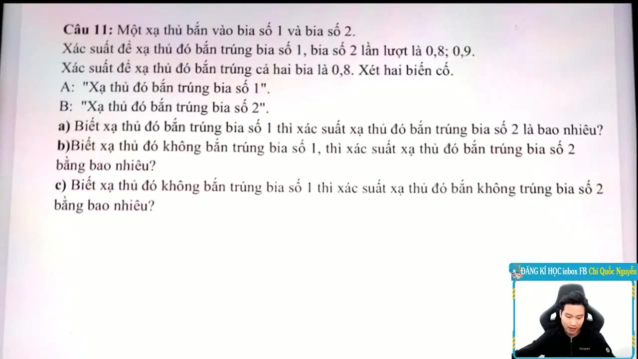 [TIẾT 2]: TÍNH XÁC SUẤT KHI BIẾT TRƯỚC XÁC SUẤT THÀNH PHẦN