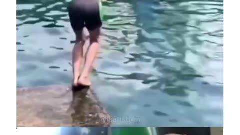 Funny swimming