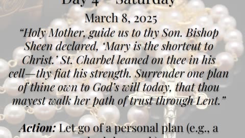 Lent Day 4 – Saturday (March 8, 2025)