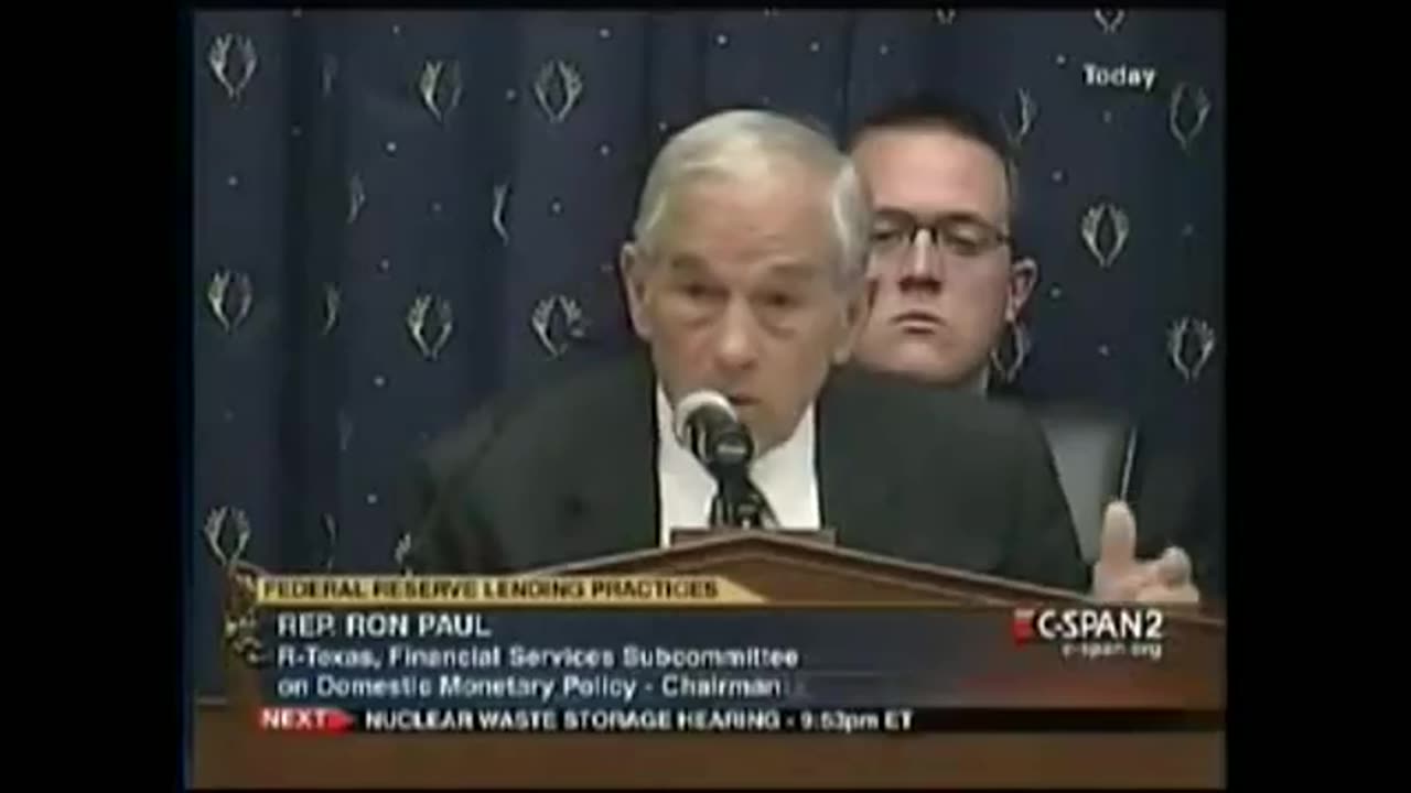 Ron Paul grilling the Federal Reserve general council on the state of gold at Fort Knox.