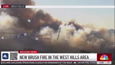 New West Hills brush fire grows