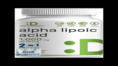 Alpha Lipoic Acid 1000mg 180 Veggie Capsules – 50/50 R-ALA & S-ALA Review