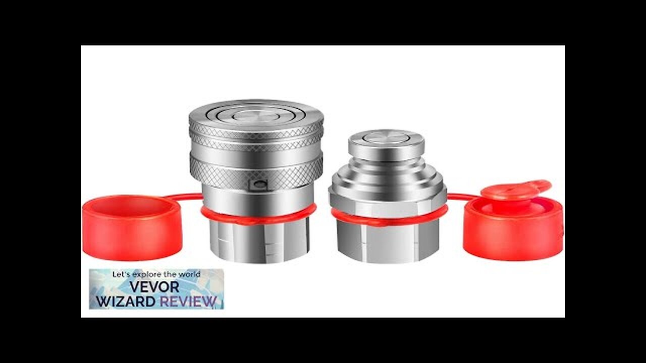 VEVOR Flat Face Hydraulic Couplers 1/2'' Body 1/2'' NPT Thread Skid Steer Review