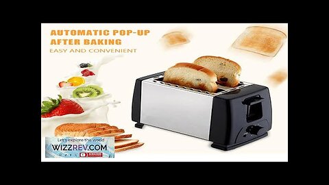 2 Slices Automatic Fast Heating Bread Toaster Home Breakfast Maker Machine Stainless Review