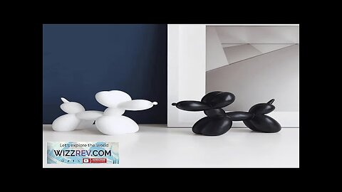 1pc Handmade resin balloon dog Statue ornament Cute white animal sculptures Review