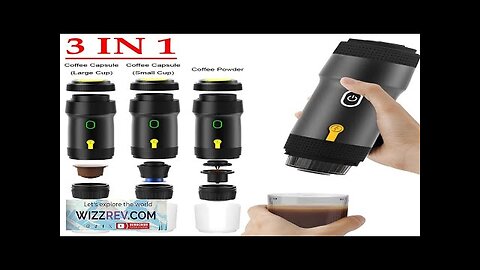 Portable Coffee Machine Wireless Electric Espresso Maker Fit Capsule & Coffee Powder Review