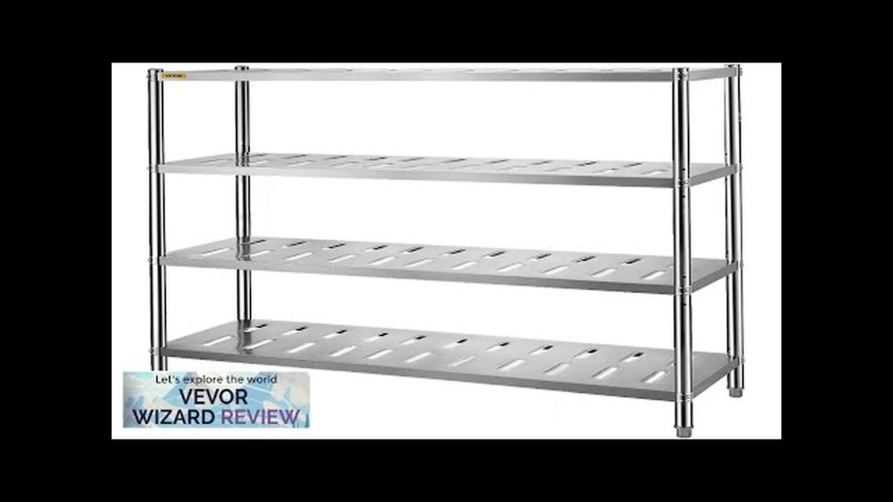 VEVOR Storage Shelf 4-Tier Storage Shelving Unit Stainless Steel Garage Shelf 59.1 Review