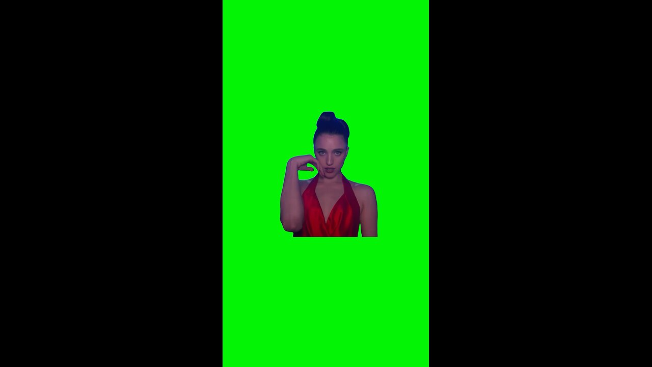 Margaret Qualley Staring | Green Screen