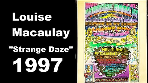 HAWKWIND / NIK TURNER, STRANGE DAZE 1997 , Louise Macaulay, LAMINATED ART CONCERT POSTER