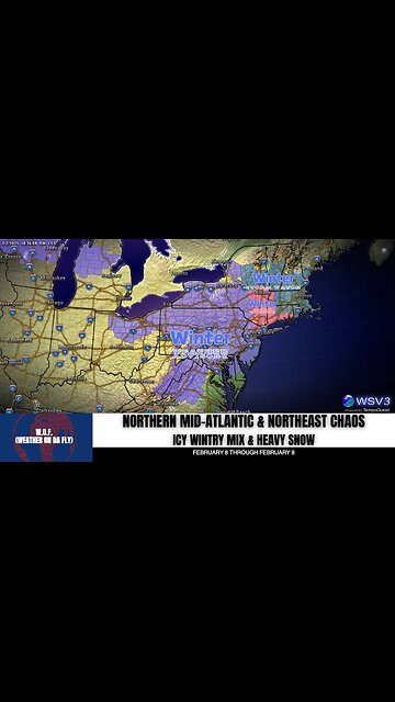 ❄️ Icy Mix & Snowstorm: Mid-Atlantic & NE Weekend! 2/7/25 #shorts #weather