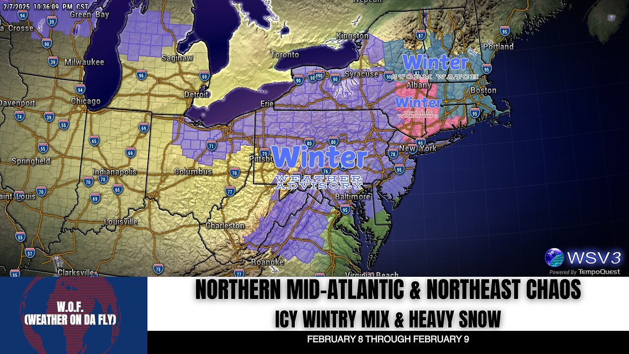 ❄️ Icy Mix & Snowstorm: Mid-Atlantic & NE Weekend! 2/7/25 #shorts #weather